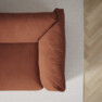 Cherrie - 3-sits soffa, hel dyna och kappa - Orange