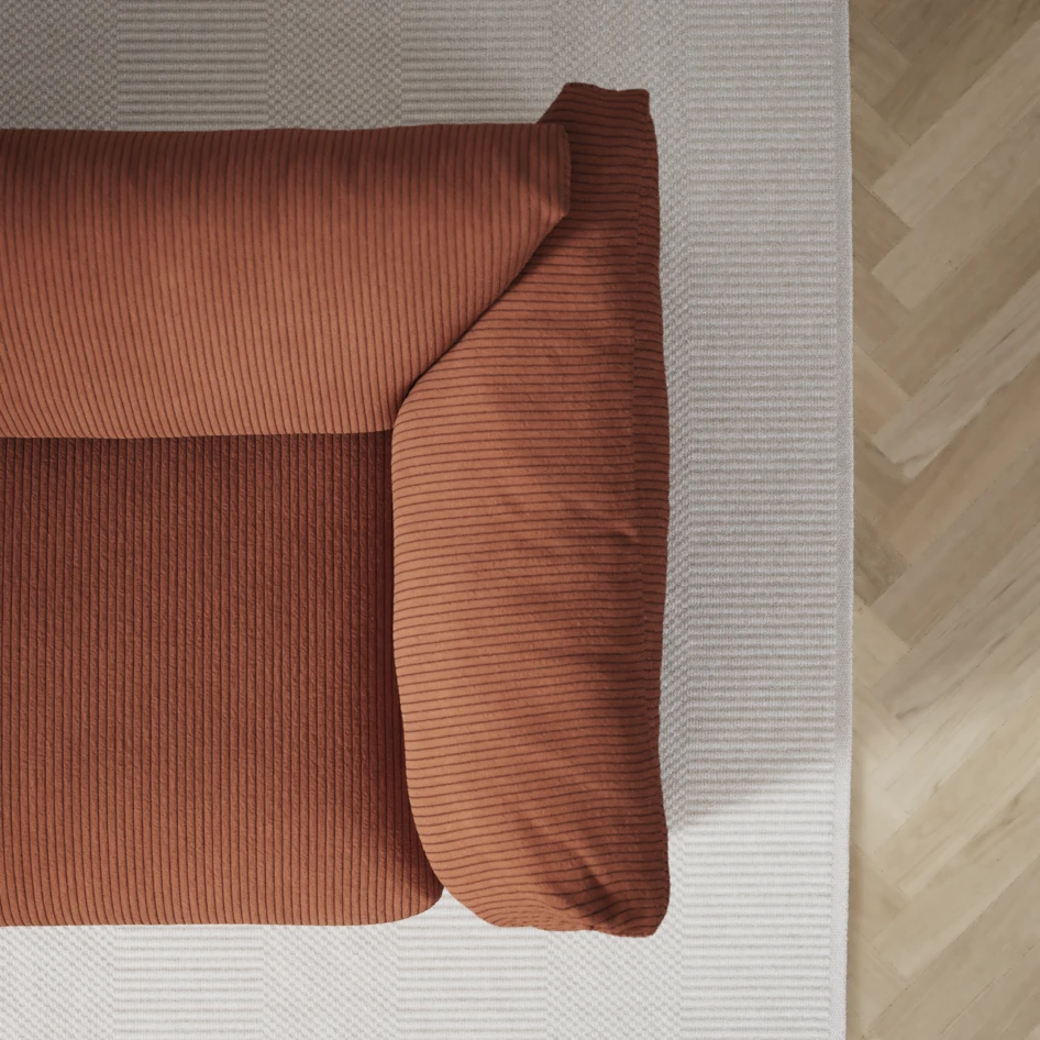 Cherrie - 3-sits soffa med divan höger, med kappa - Orange
