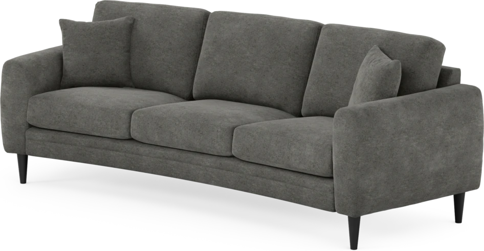 Eden - 3-sits soffa svängd - Grå