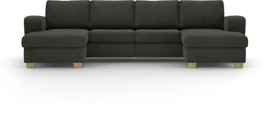 Friday - 2-sits soffa med två schäslonger - Grå