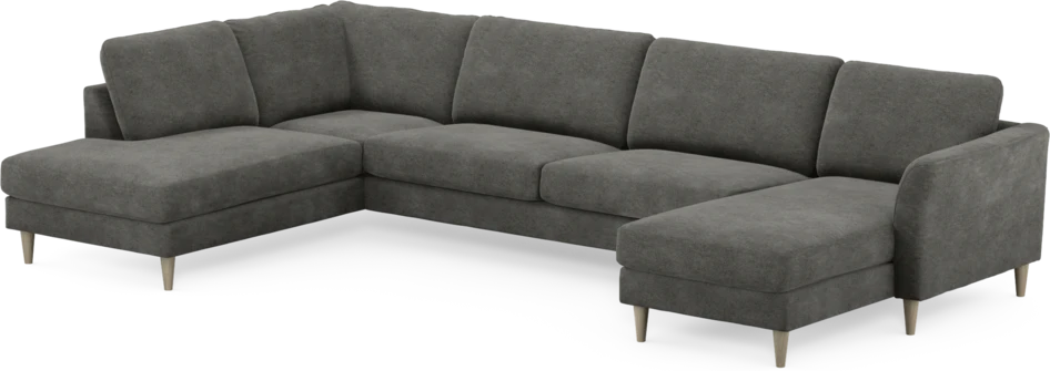 Bridge - 3-sits soffa med divan vänster och schäslong höger - Grå