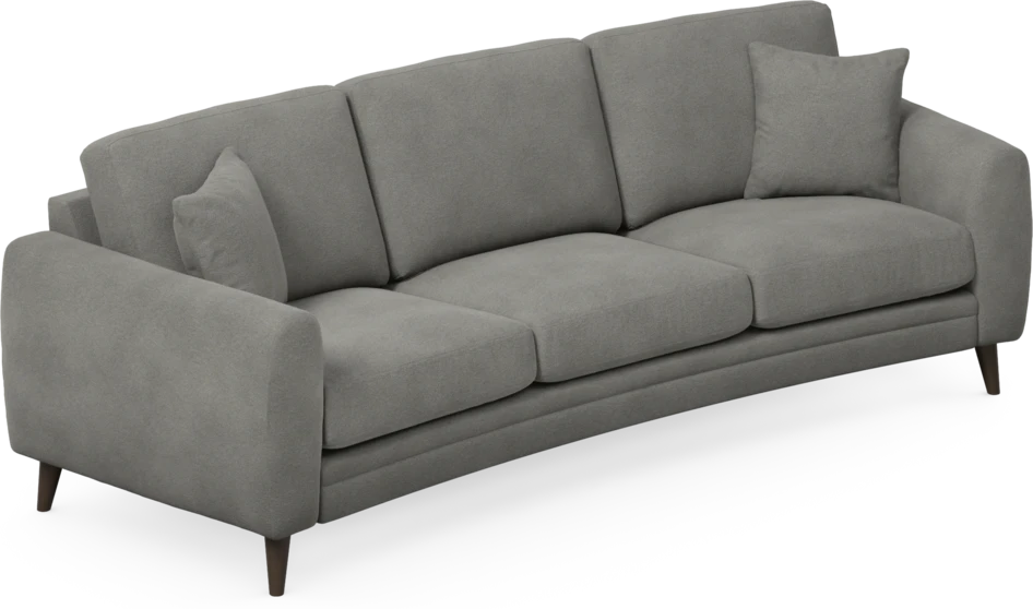 Eden - 3-sits soffa svängd - Grå