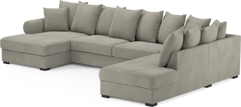 Town - 3-sits soffa med divan höger och schäslong vänster - Grå