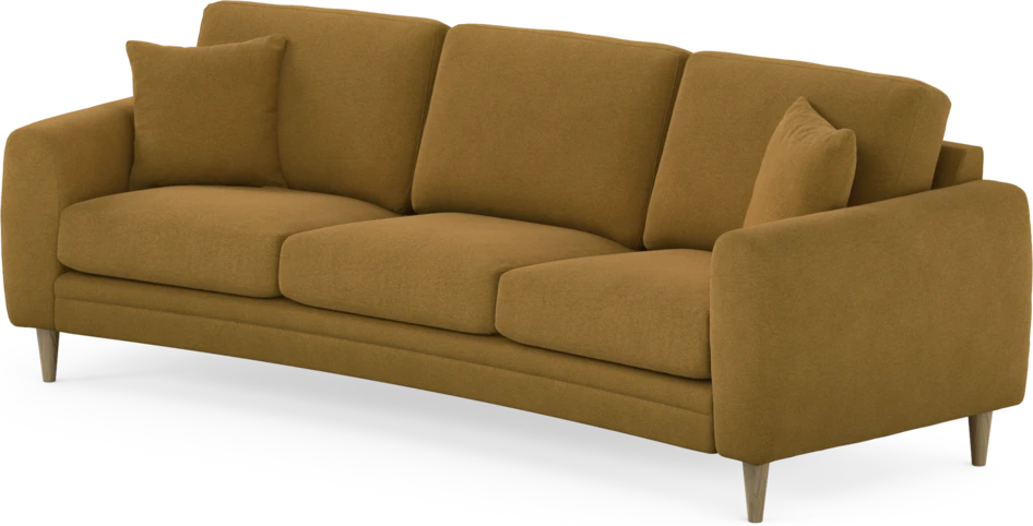 Eden - 3-sits soffa svängd - Gul