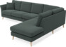 Eden - 3-sits soffa med divan - Grå