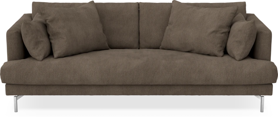 Harper - 3-sits soffa, hel dyna - Brun