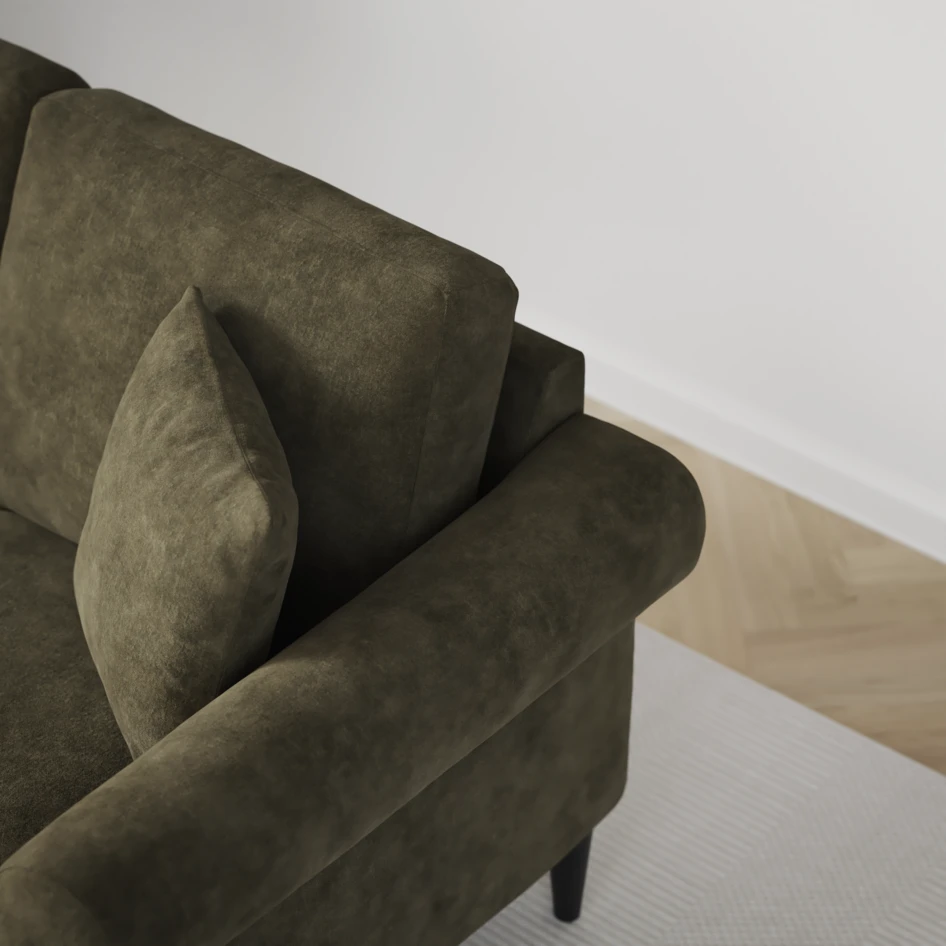Eden - 3-sits soffa svängd - Grön