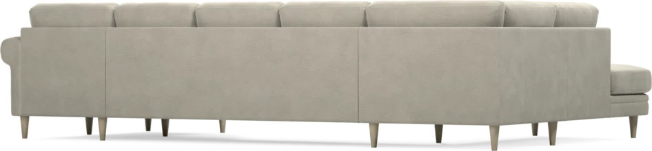 Eden - 3-sits soffa med divan vänster och schäslong höger - Brun