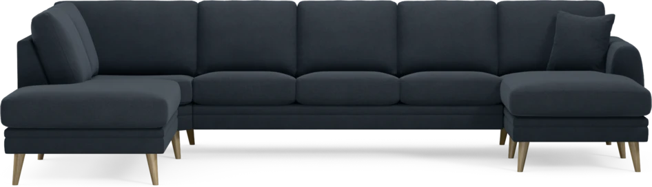 Eden - 3-sits soffa med divan vänster och schäslong höger - Blå