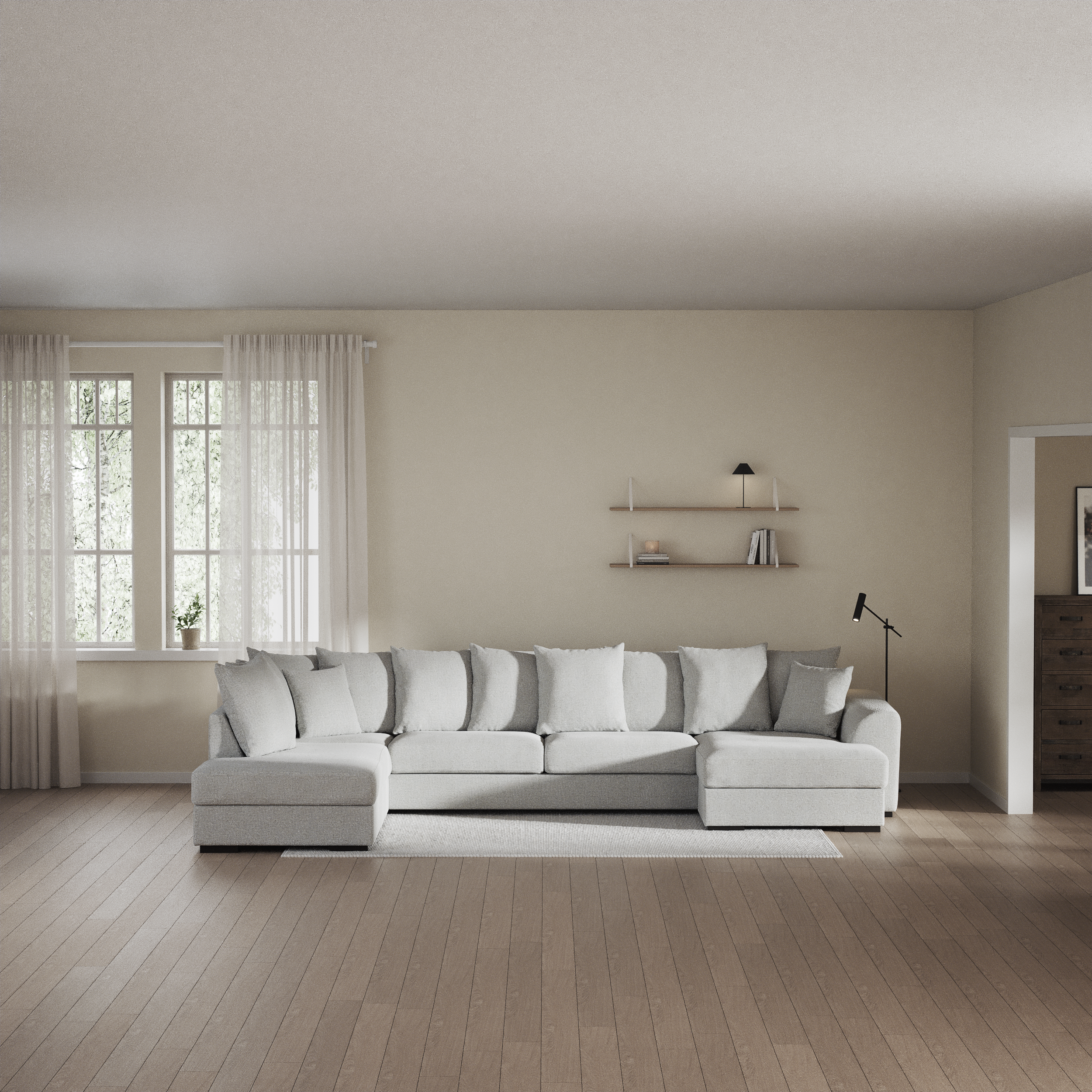 Town, 3-sits soffa med divan vänster och schäslong höger