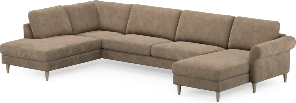 Bridge - 3-sits soffa med divan vänster och schäslong höger - Beige