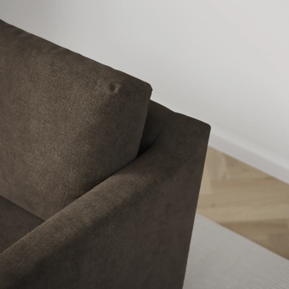 Friday - 2,5-sits soffa med divan vänster - Brun