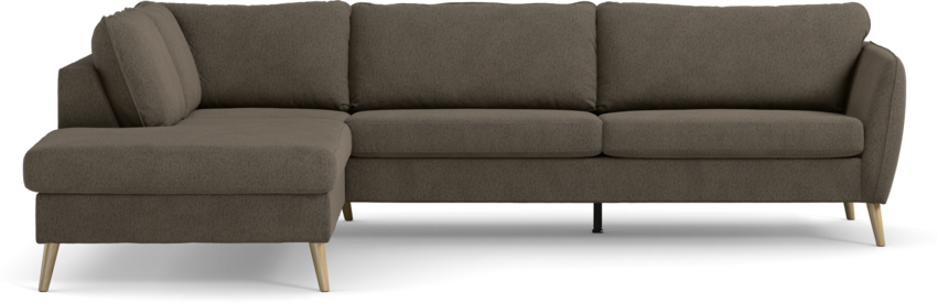 County - 2,5-sits soffa med divan vänster - Brun