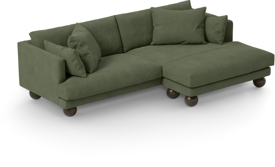 Harper - 4-sits med schäslong XL höger - Grön