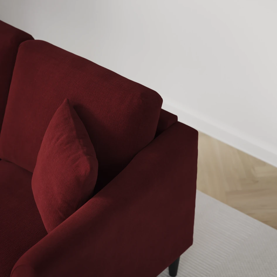 Eden - 3-sits soffa - Röd