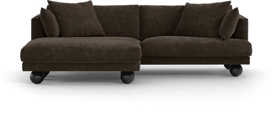 Harper - 4-sits med schäslong XL vänster - Brun