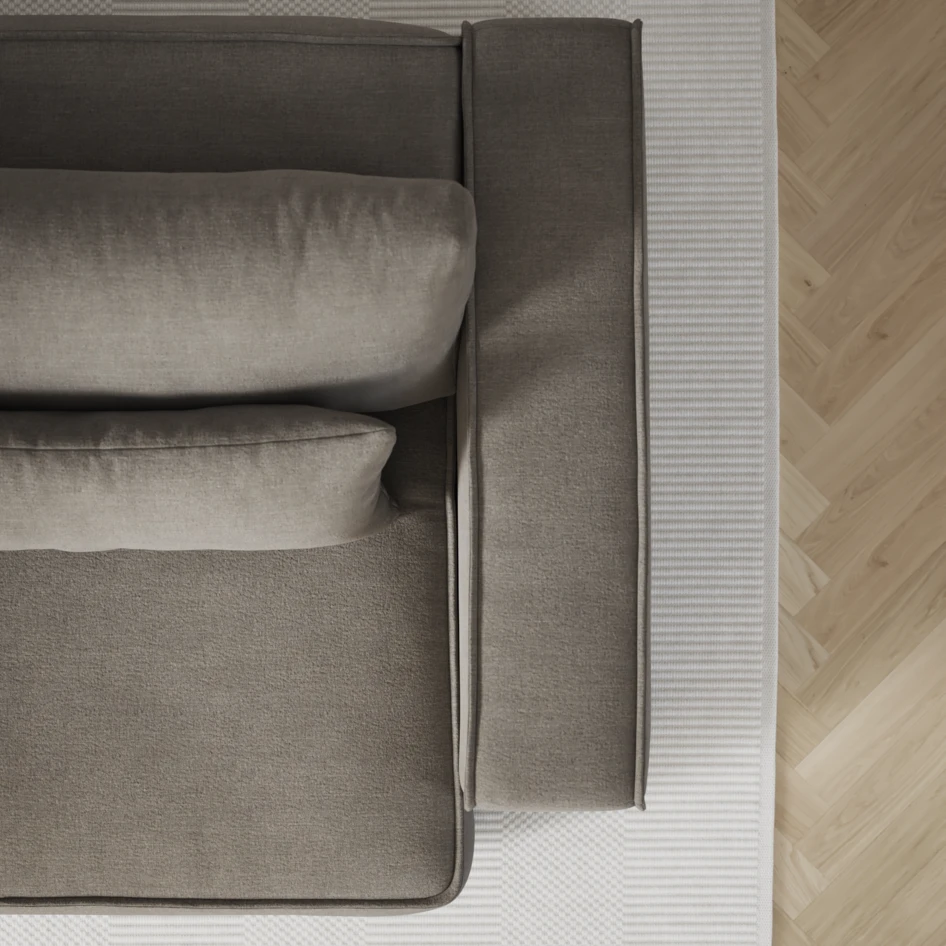 Ide - Bäddsoffa 3-sits med schäslong höger - Grå