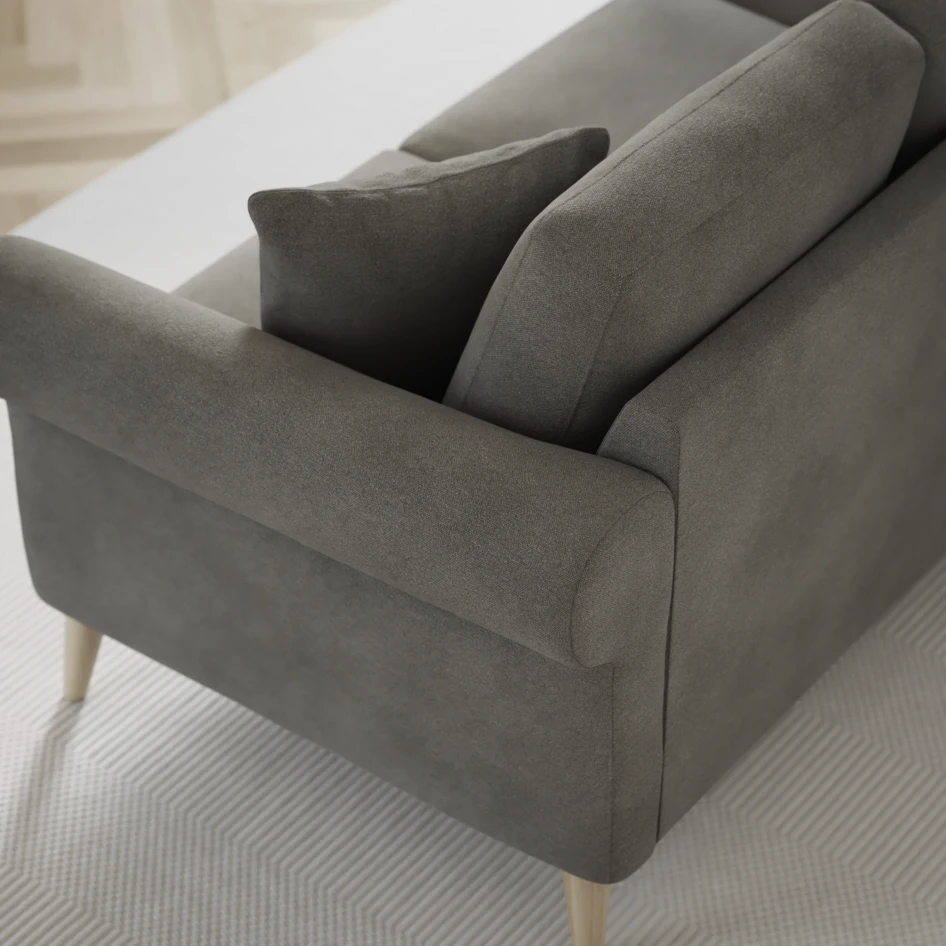 Eden - 3-sits soffa med divan - Grå