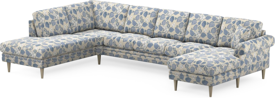 Eden - 3-sits soffa med divan vänster och schäslong höger - Flerfärgad