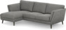 Madison Lux - 2-sits soffa med schäslong vänster - Grå