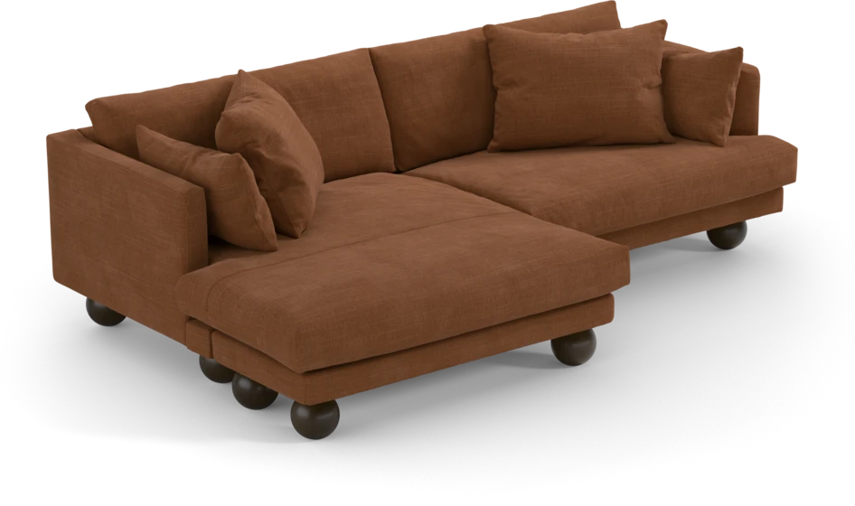 Harper - 4-sits med schäslong XL vänster - Orange