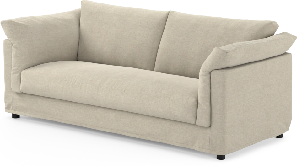 Cherrie - 2,5-sits soffa, hel dyna och kappa - Beige