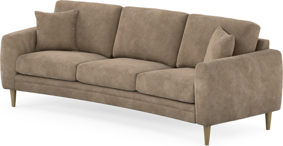 Eden - 3-sits soffa svängd - Beige