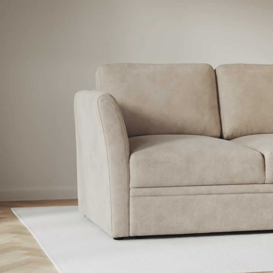 Öland - Bäddsoffa 3-sits, längsbäddad - Beige