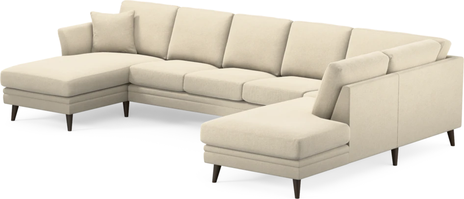 Eden - 3-sits soffa med schäslong vänster och divan höger - Beige