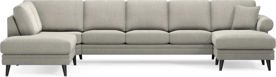 Eden - 3-sits soffa med divan vänster och schäslong höger - Grå