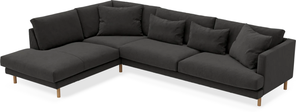 Harper - 3-sits soffa med divan vänster - Grå