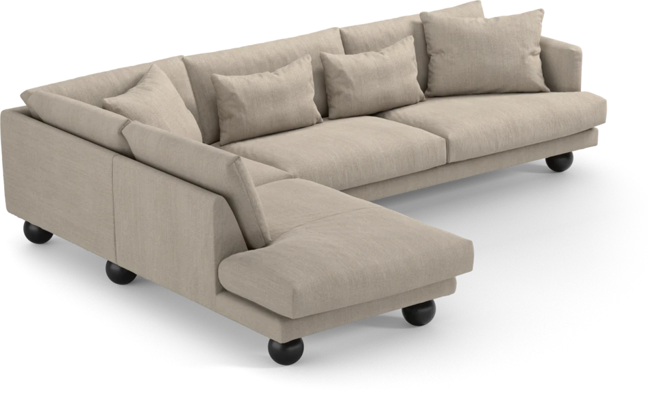 Harper - 3-sits soffa med divan vänster - Beige