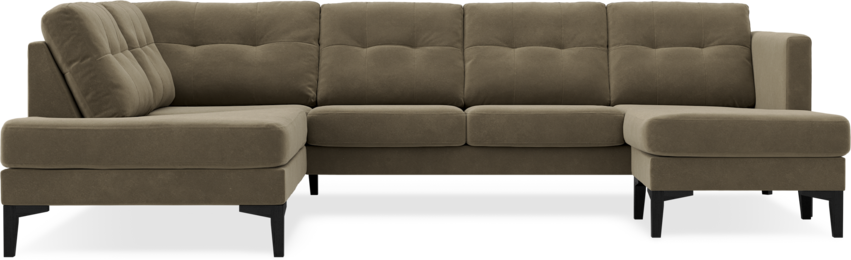 Rio - 3-sits soffa med divan vänster och schäslong höger - Grön