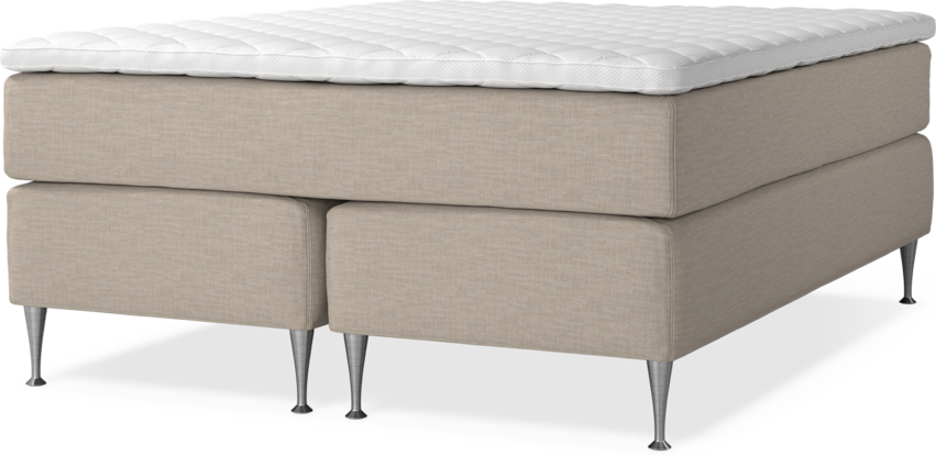 Delux Exclusive - Kontinentalsäng, dubbelsäng med bäddmadrass - Beige