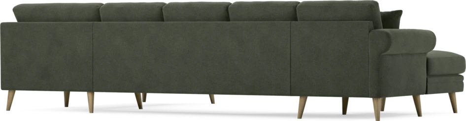 Eden - 3-sits soffa med schäslong vänster och divan höger - Grön