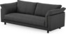 Cherrie - 3-sits soffa, hel dyna, fast klädsel - Svart