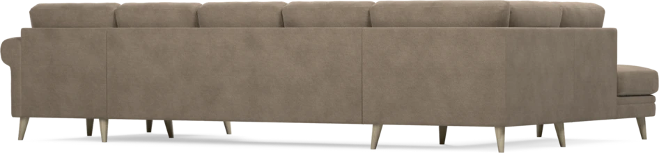 Eden - 3-sits soffa med divan vänster och schäslong höger - Brun