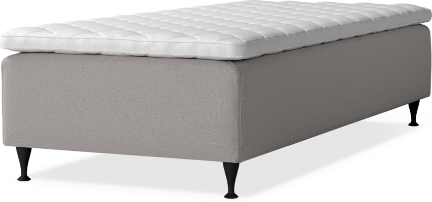 Delux Dream - Ramsäng, enkelsäng med bäddmadrass - Grå