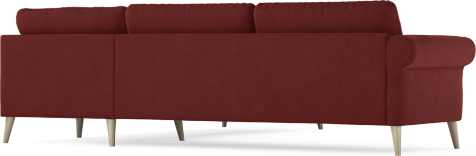 Bridge - Hörnsoffa, 3+3-sits - Röd
