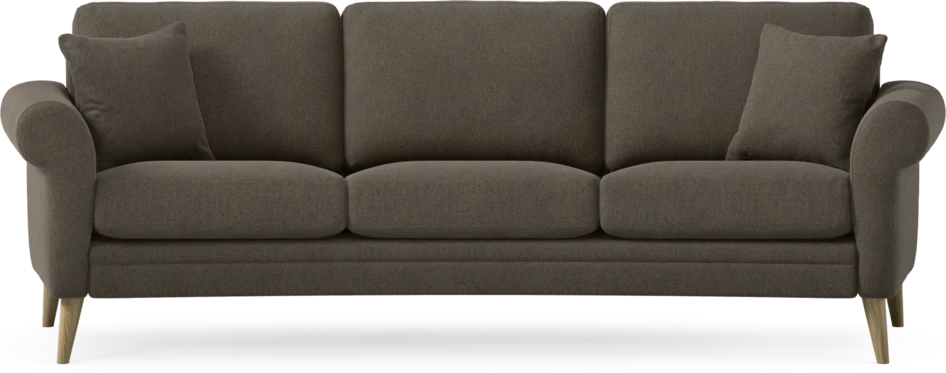Eden - 3-sits soffa svängd - Brun