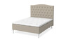 Dream Delux - Ramsäng, dubbelsäng med bäddmadrass Dream Delux vit - Beige