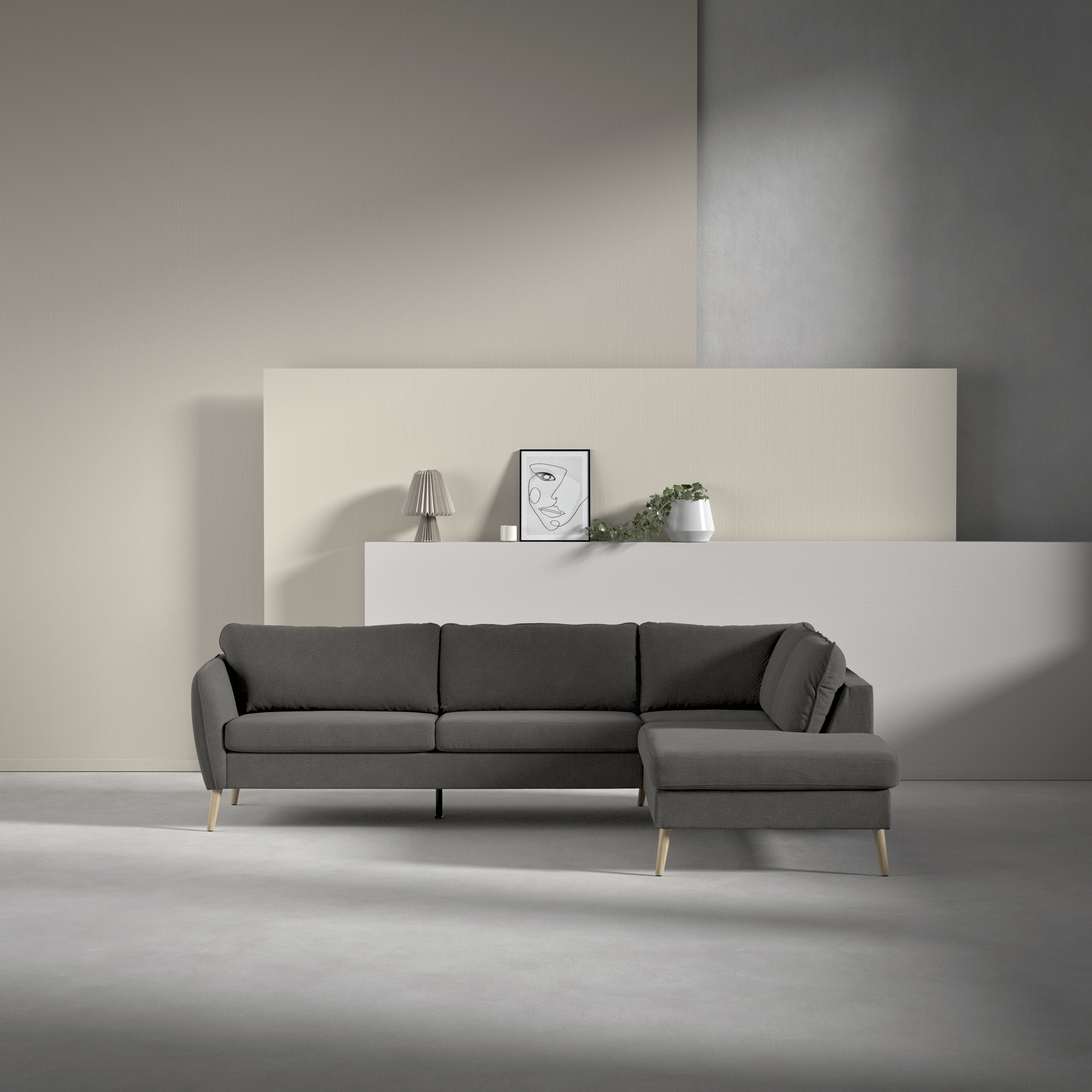 County - 2,5-sits soffa med divan höger - inspiration