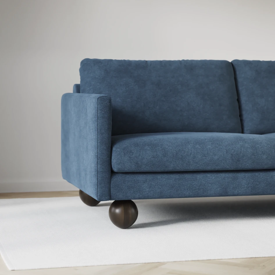 Madison Lux - 2-sits soffa med divan vänster och schäslong höger - Blå