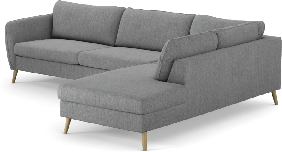 County - 2,5-sits soffa med divan höger - Grå
