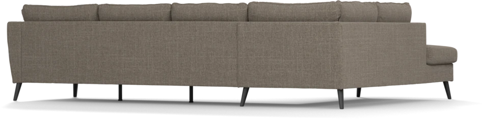 County - 3-sits soffa med divan vänster - Brun