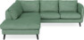 Madison - 2-sits soffa med divan vänster - Turkos