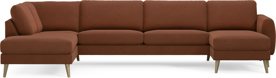 Bridge - 3-sits soffa med divan vänster och schäslong höger - Orange