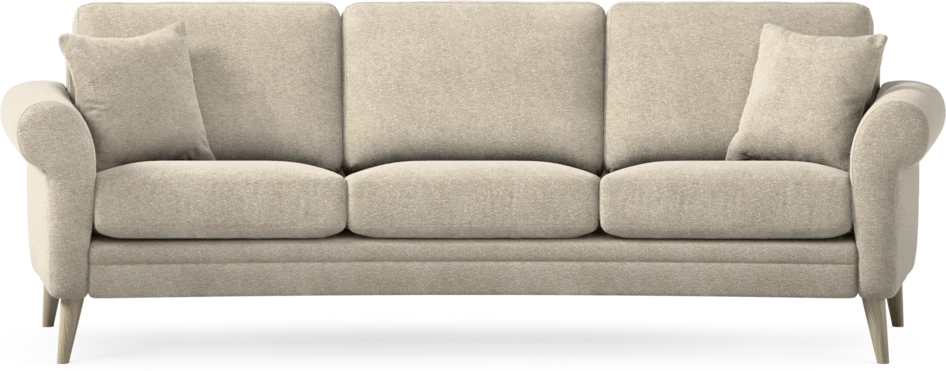 Eden - 3-sits soffa svängd - Beige