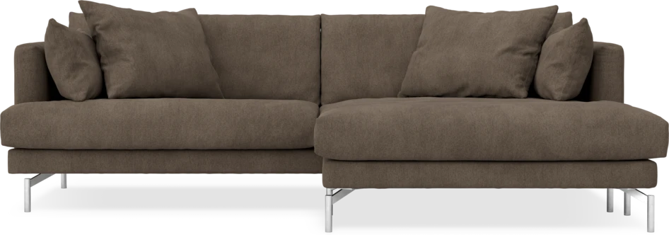 Harper - 4-sits med schäslong XL höger - Brun