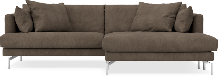 Harper - 4-sits med schäslong XL höger - Brun